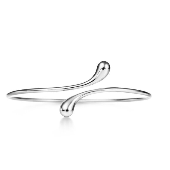 Tiffany & Co. Jewelry - Tiffany & Co. Bracelet Elsa Peretti Elongated Teardrop Bangle Bracelet in Silver